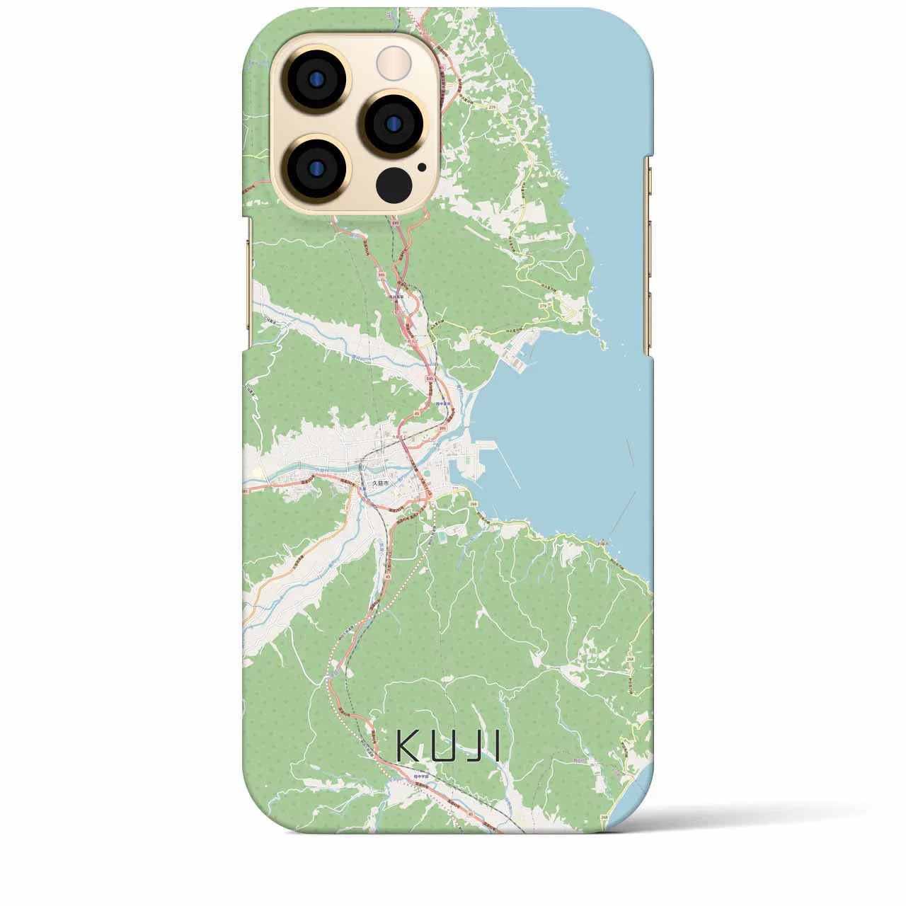 【久慈(岩手県)】地図柄iPhoneケース(バックカバータイプ)