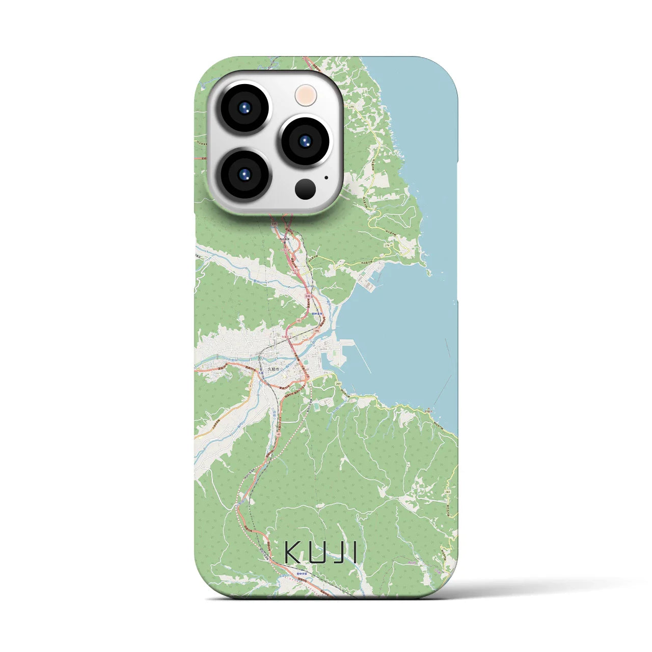 【久慈(岩手県)】地図柄iPhoneケース(バックカバータイプ)