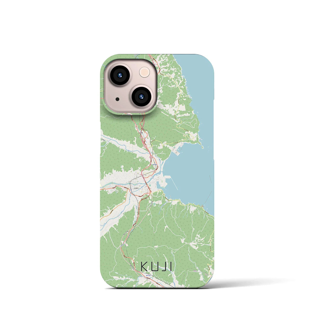 【久慈(岩手県)】地図柄iPhoneケース(バックカバータイプ)