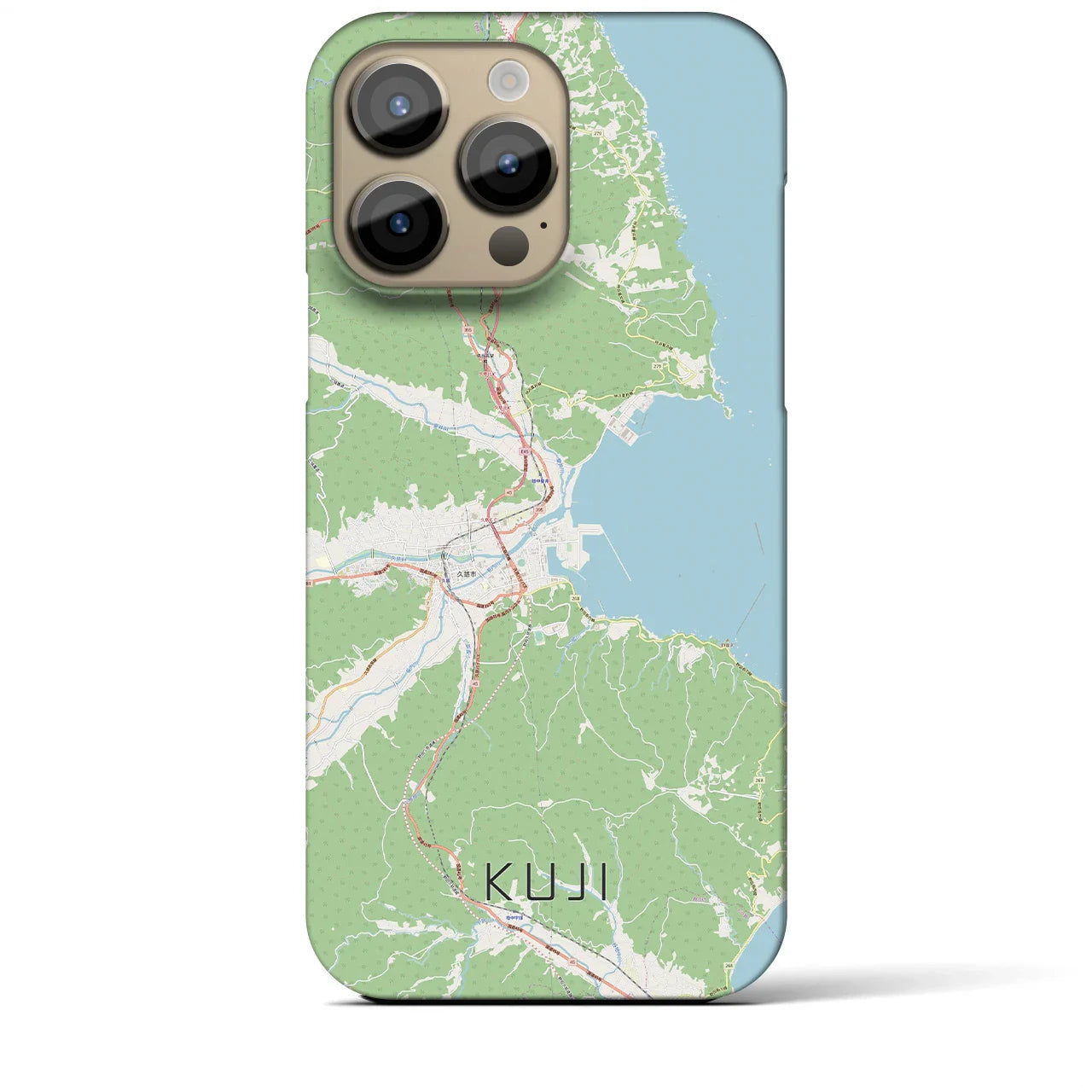 【久慈(岩手県)】地図柄iPhoneケース(バックカバータイプ)