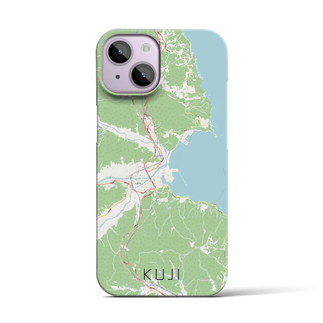 【久慈(岩手県)】地図柄iPhoneケース(バックカバータイプ)