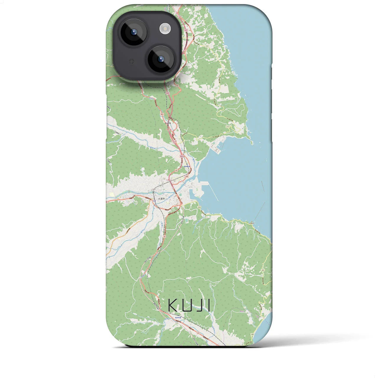 【久慈(岩手県)】地図柄iPhoneケース(バックカバータイプ)