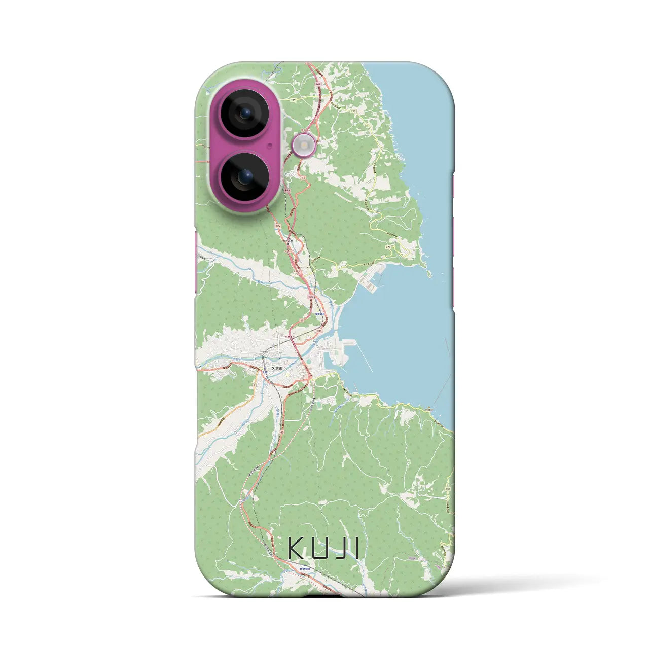 【久慈(岩手県)】地図柄iPhoneケース(バックカバータイプ)