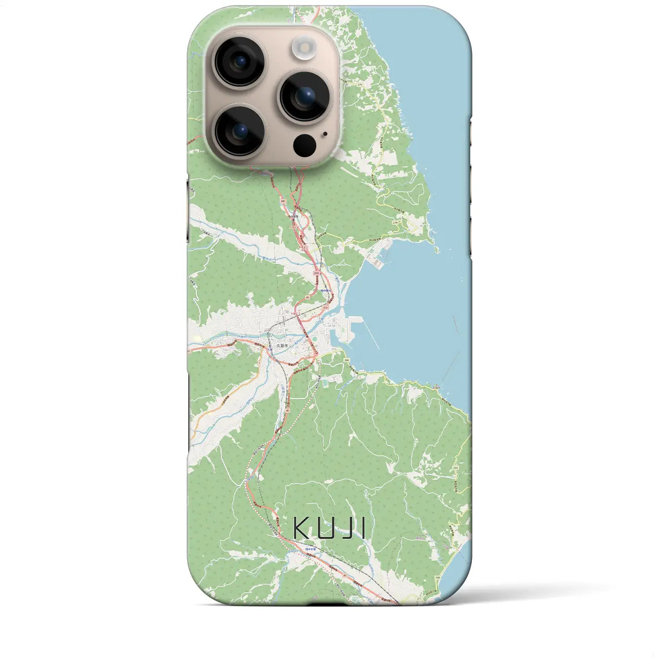 【久慈(岩手県)】地図柄iPhoneケース(バックカバータイプ)