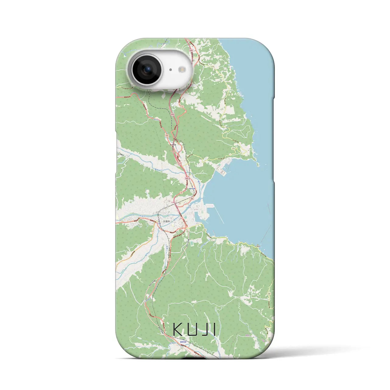 【久慈(岩手県)】地図柄iPhoneケース(バックカバータイプ)