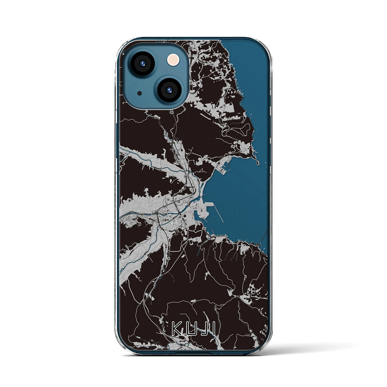 【久慈(岩手県)】地図柄iPhoneケース(クリアタイプ)