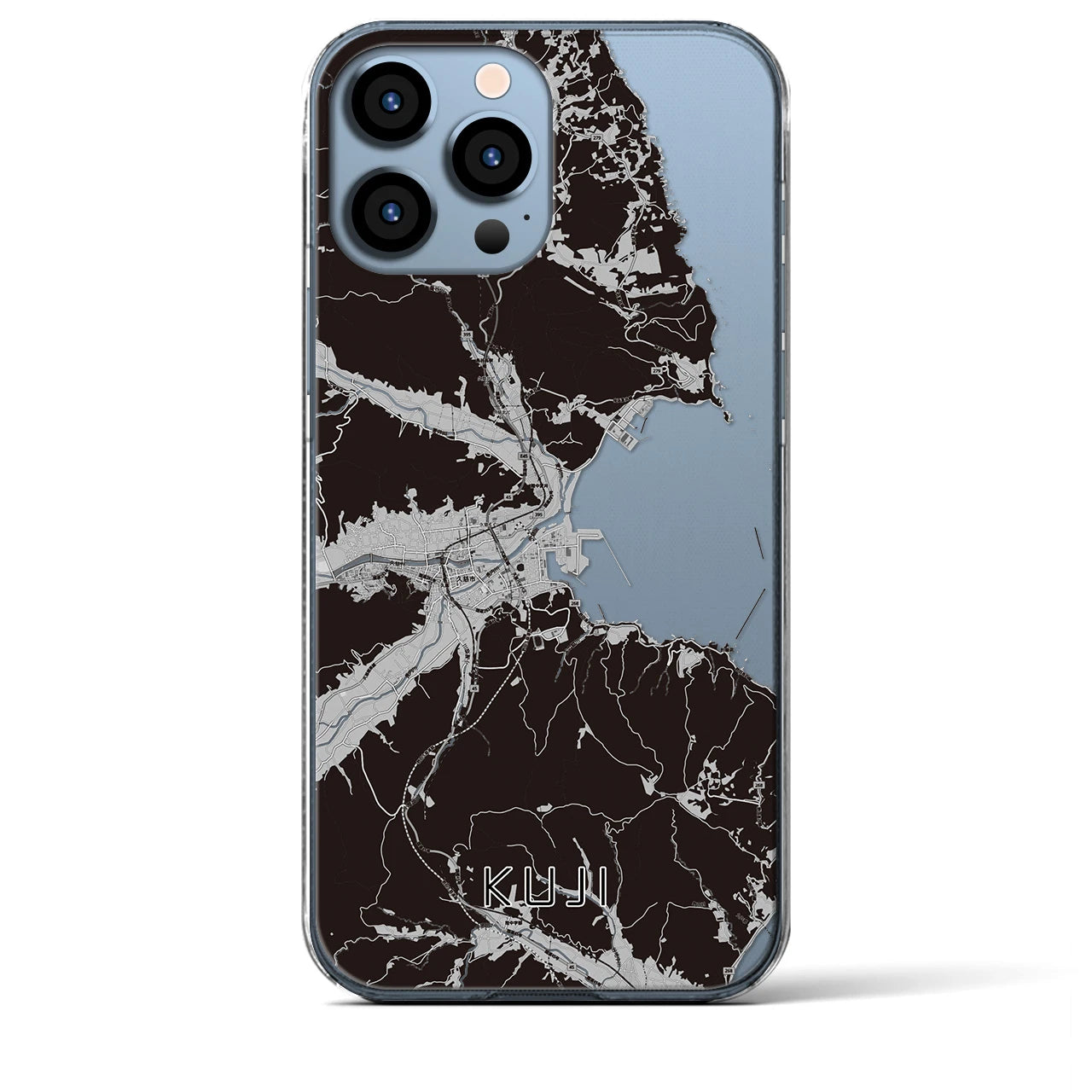 【久慈(岩手県)】地図柄iPhoneケース(クリアタイプ)