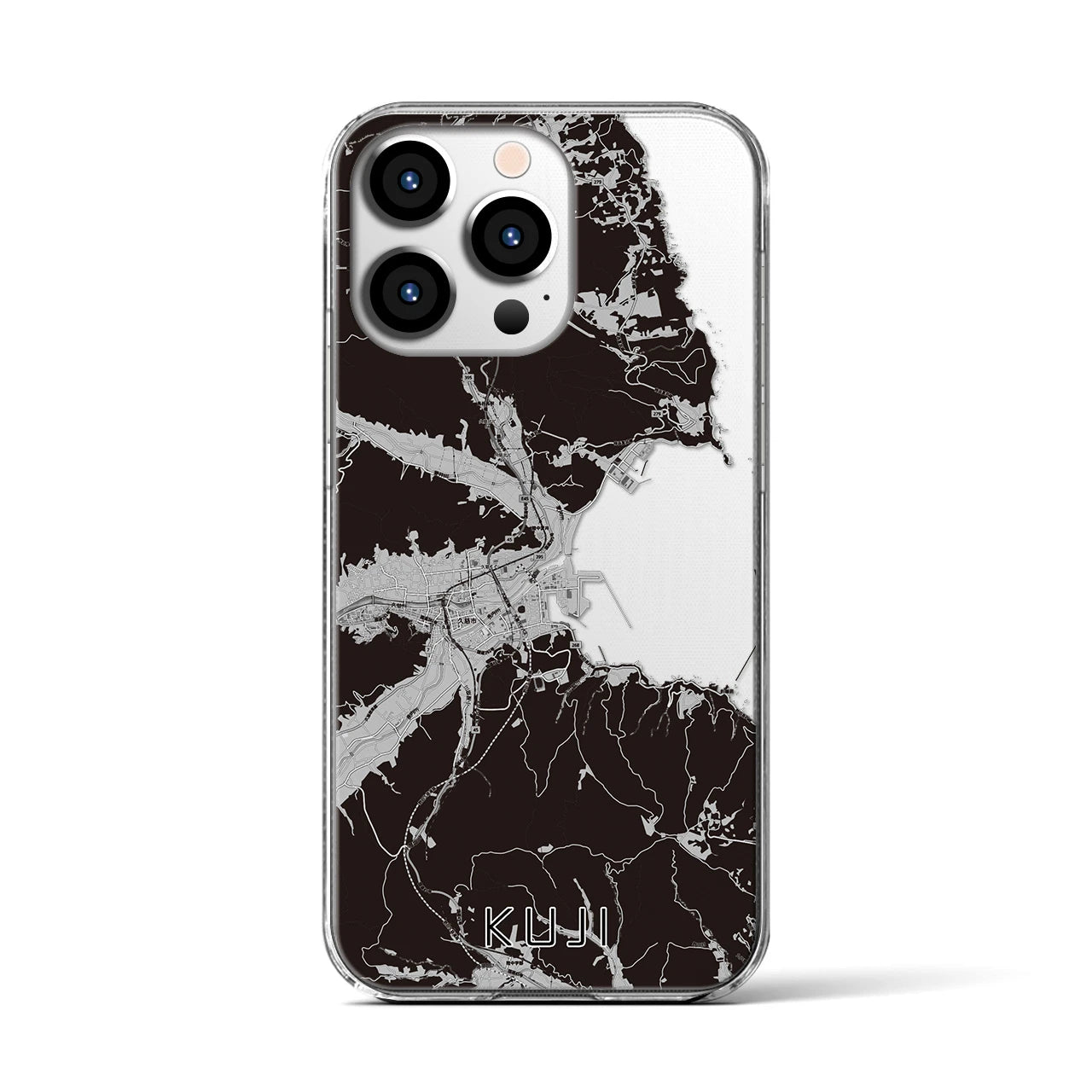 【久慈(岩手県)】地図柄iPhoneケース(クリアタイプ)