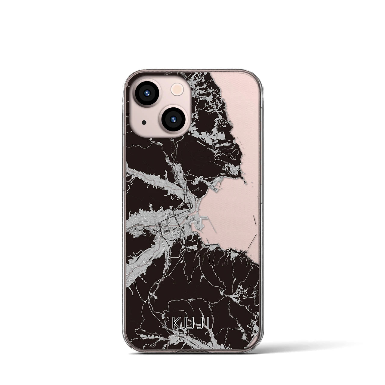 【久慈(岩手県)】地図柄iPhoneケース(クリアタイプ)