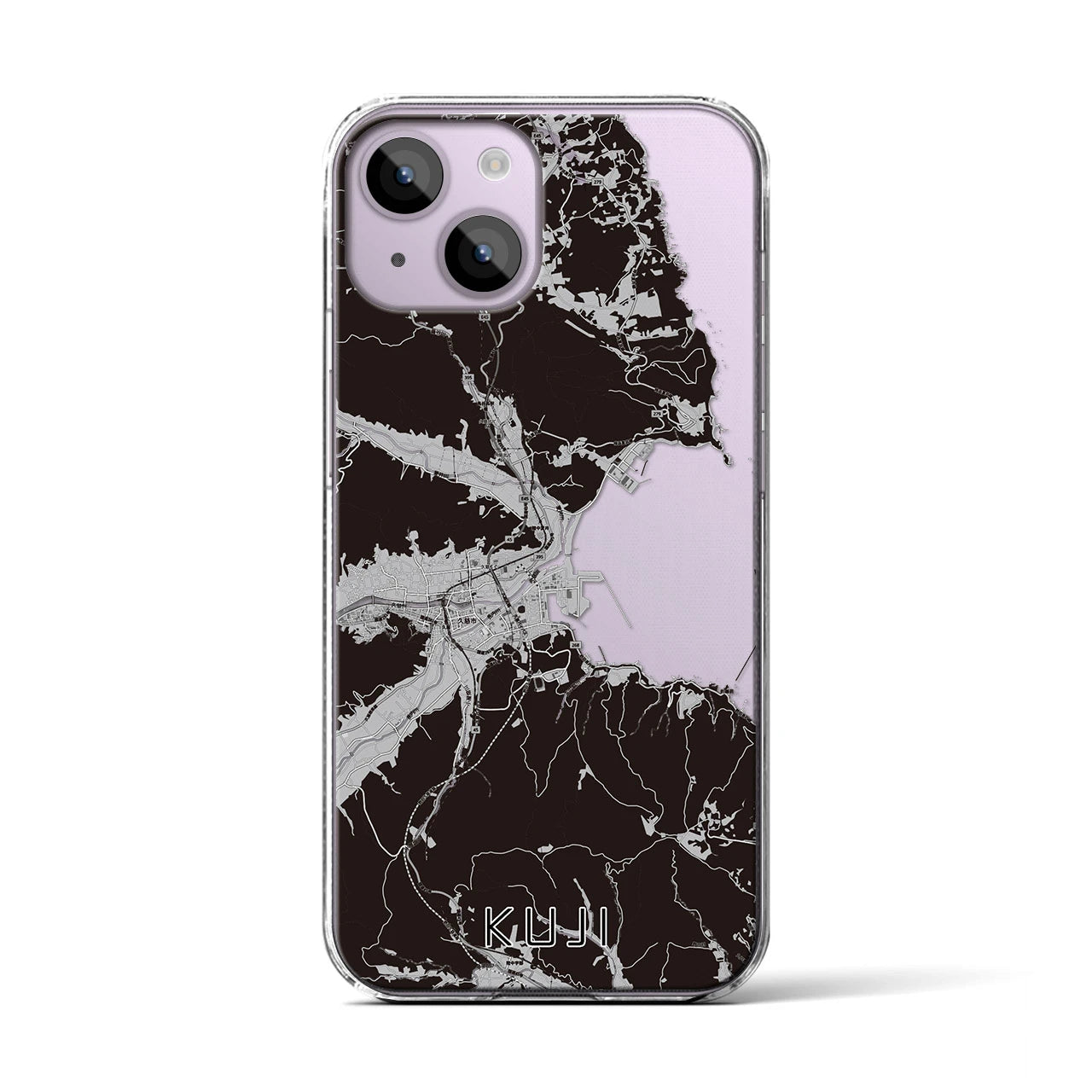 【久慈(岩手県)】地図柄iPhoneケース(クリアタイプ)