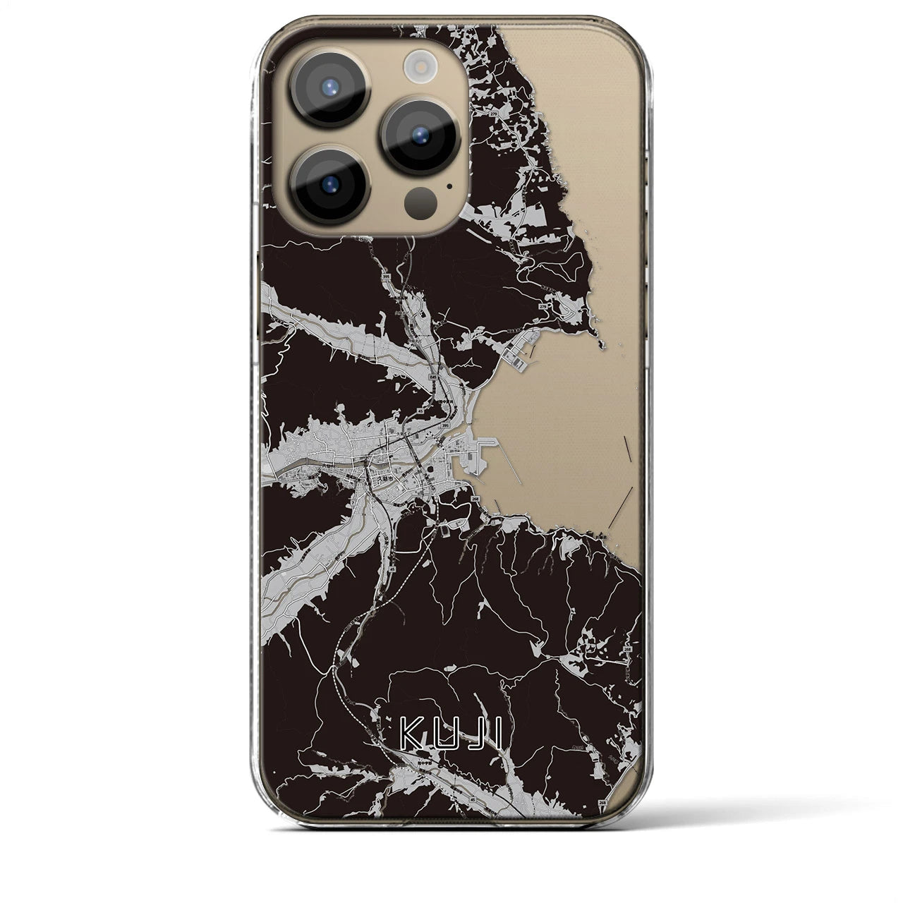 【久慈(岩手県)】地図柄iPhoneケース(クリアタイプ)