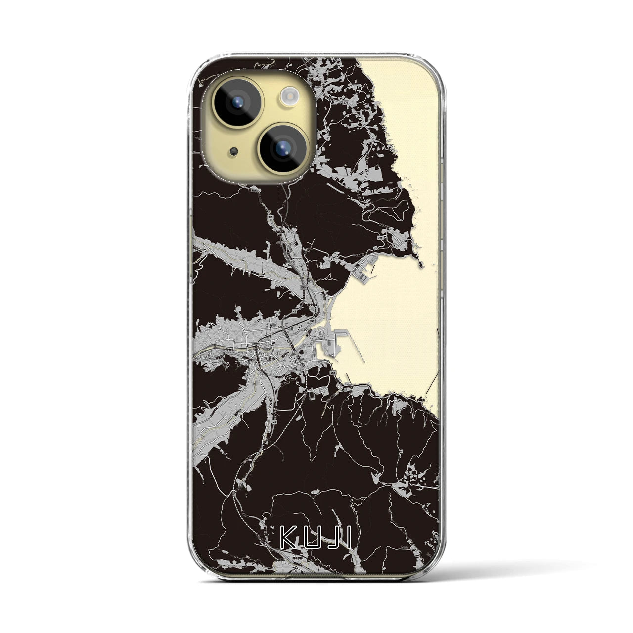 【久慈(岩手県)】地図柄iPhoneケース(クリアタイプ)