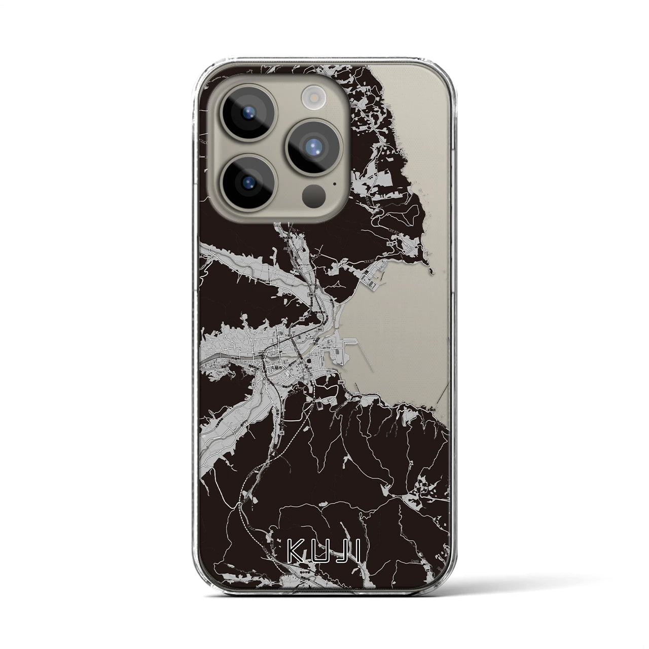 【久慈(岩手県)】地図柄iPhoneケース(クリアタイプ)