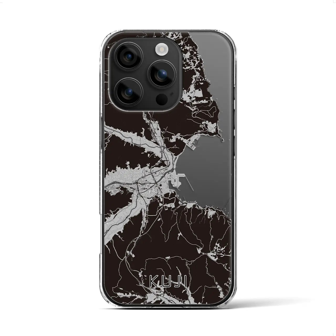 【久慈(岩手県)】地図柄iPhoneケース(クリアタイプ)