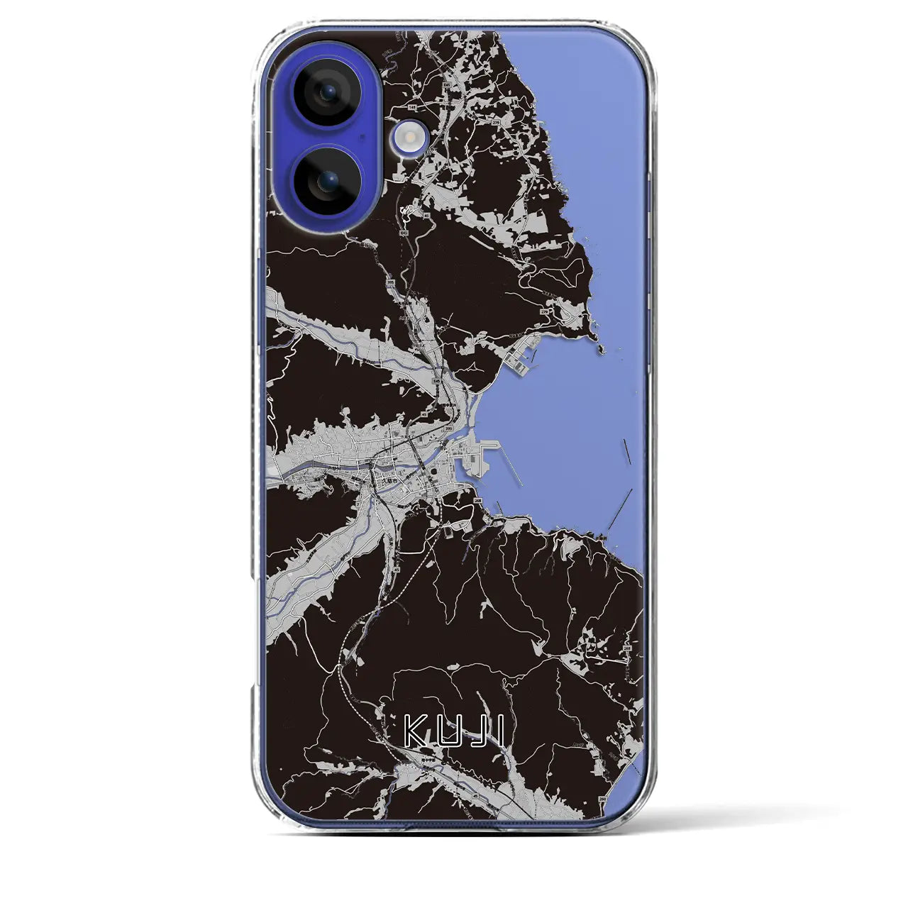 【久慈(岩手県)】地図柄iPhoneケース(クリアタイプ)