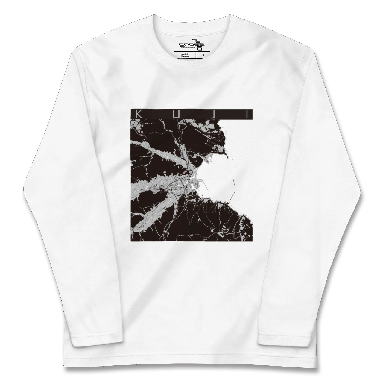 【久慈(岩手県)】地図柄ロングスリーブTシャツ