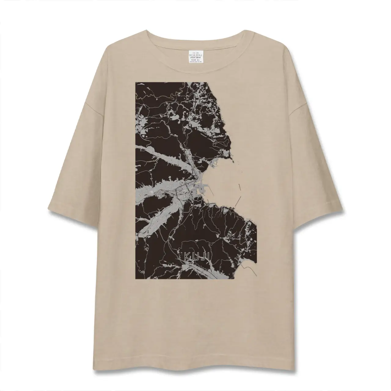 【久慈(岩手県)】地図柄ビッグシルエットTシャツ