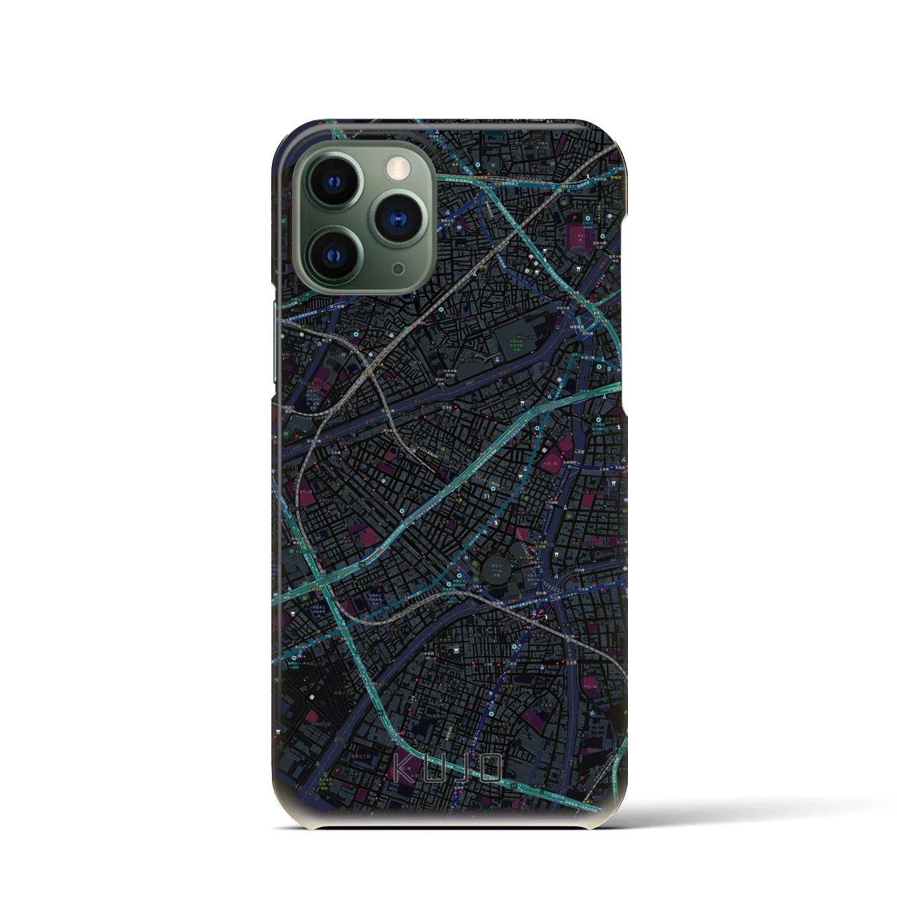 【九条(大阪府)】地図柄iPhoneケース(バックカバータイプ)