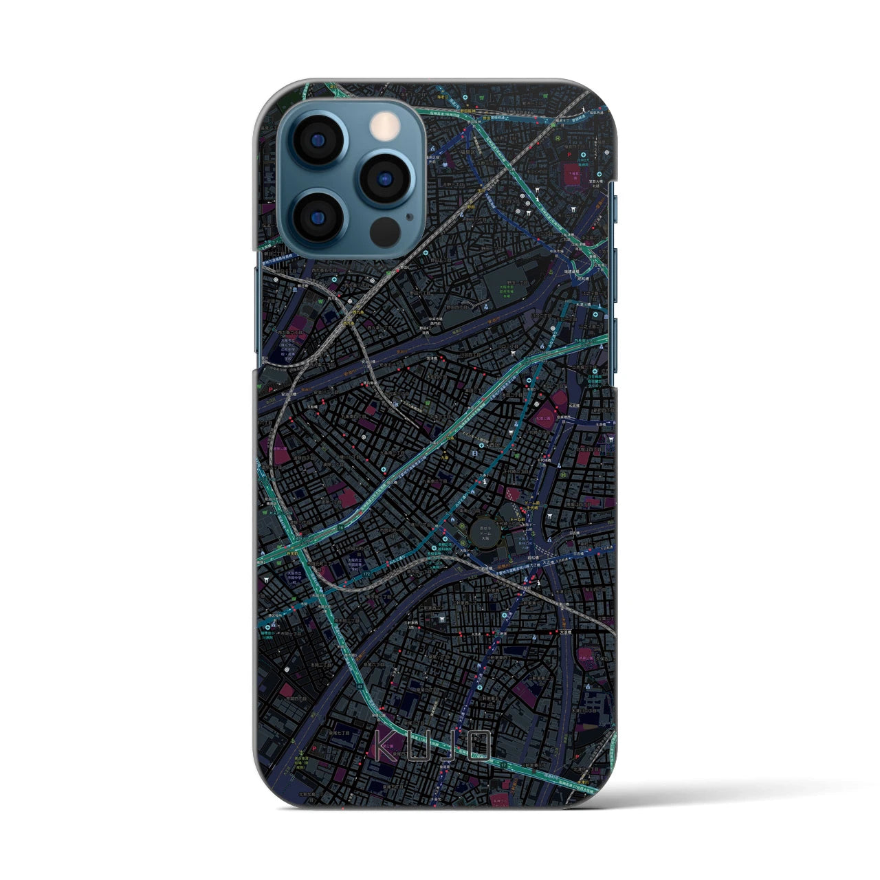 【九条(大阪府)】地図柄iPhoneケース(バックカバータイプ)