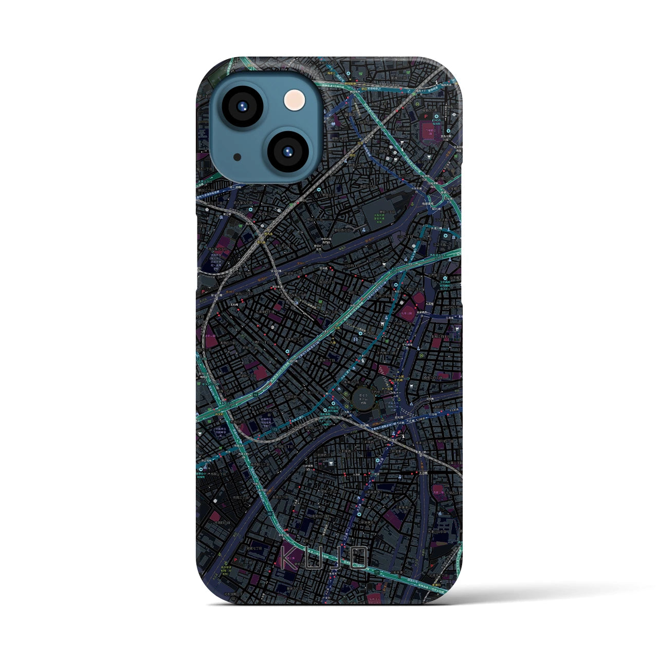 【九条(大阪府)】地図柄iPhoneケース(バックカバータイプ)