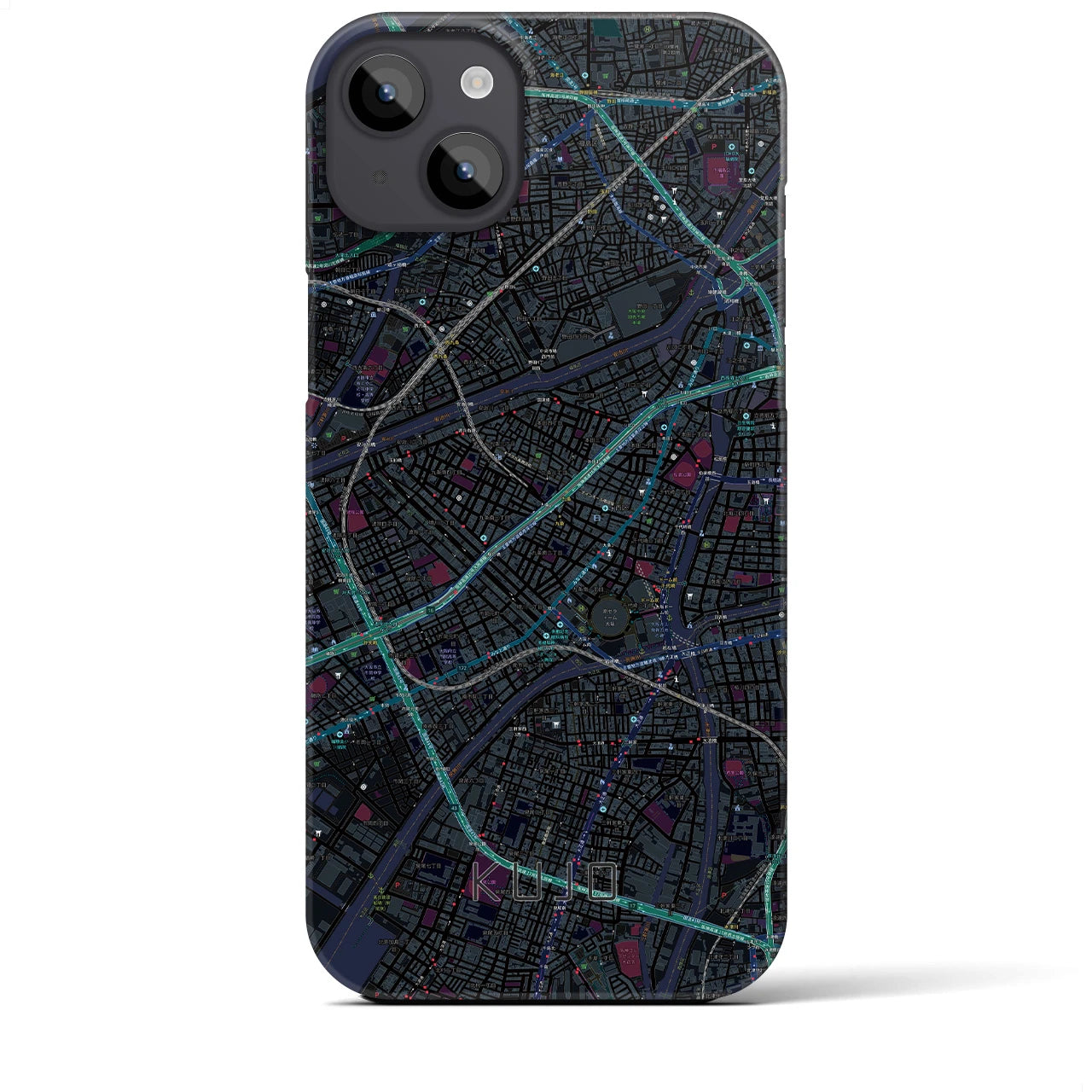 【九条(大阪府)】地図柄iPhoneケース(バックカバータイプ)