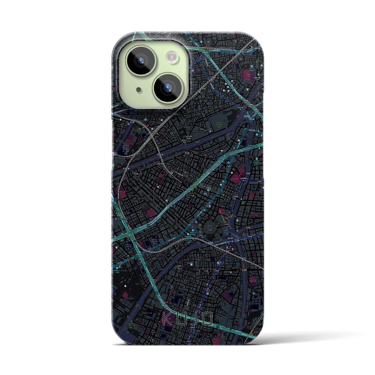 【九条(大阪府)】地図柄iPhoneケース(バックカバータイプ)