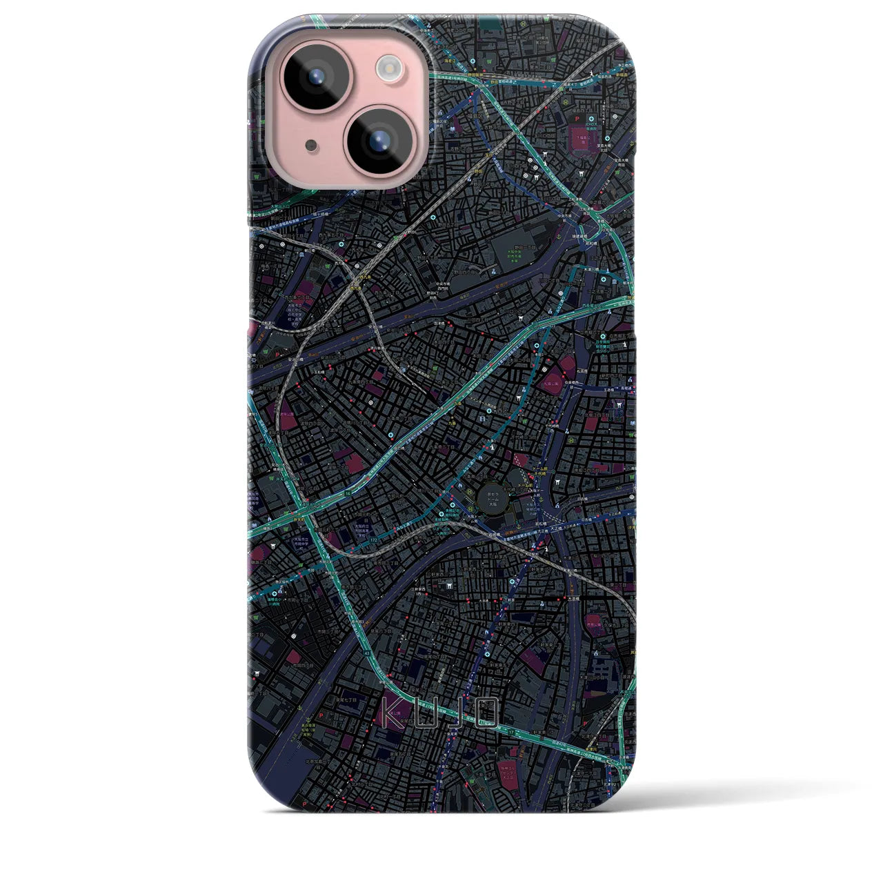 【九条(大阪府)】地図柄iPhoneケース(バックカバータイプ)