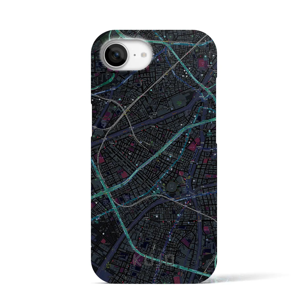 【九条(大阪府)】地図柄iPhoneケース(バックカバータイプ)