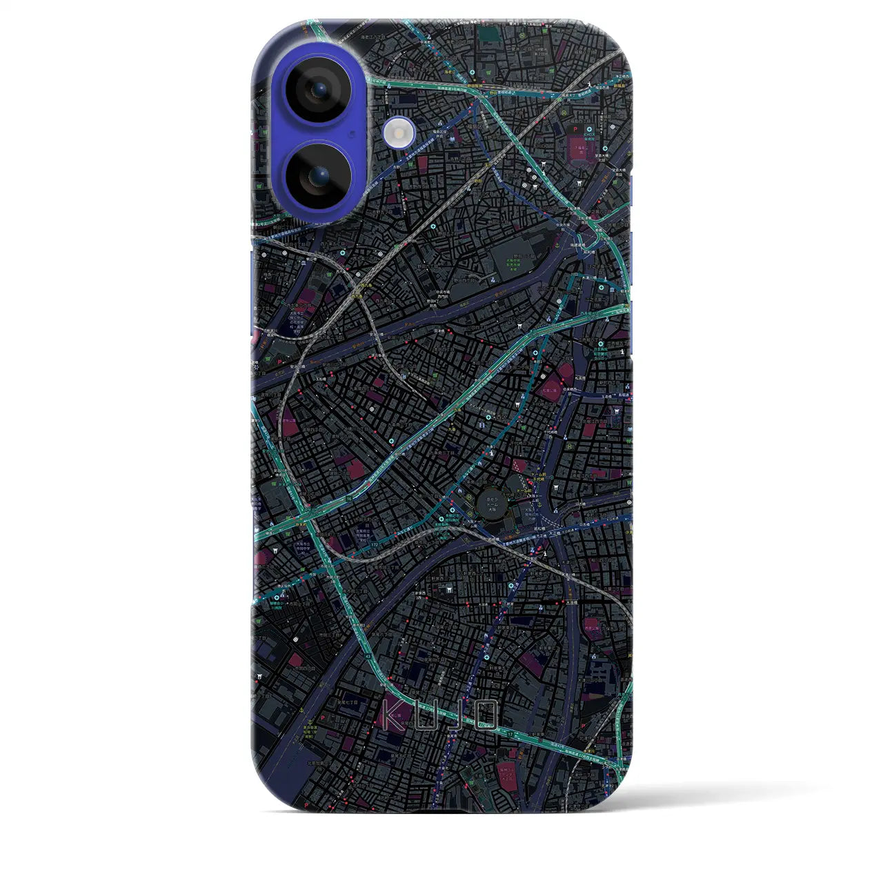 【九条(大阪府)】地図柄iPhoneケース(バックカバータイプ)