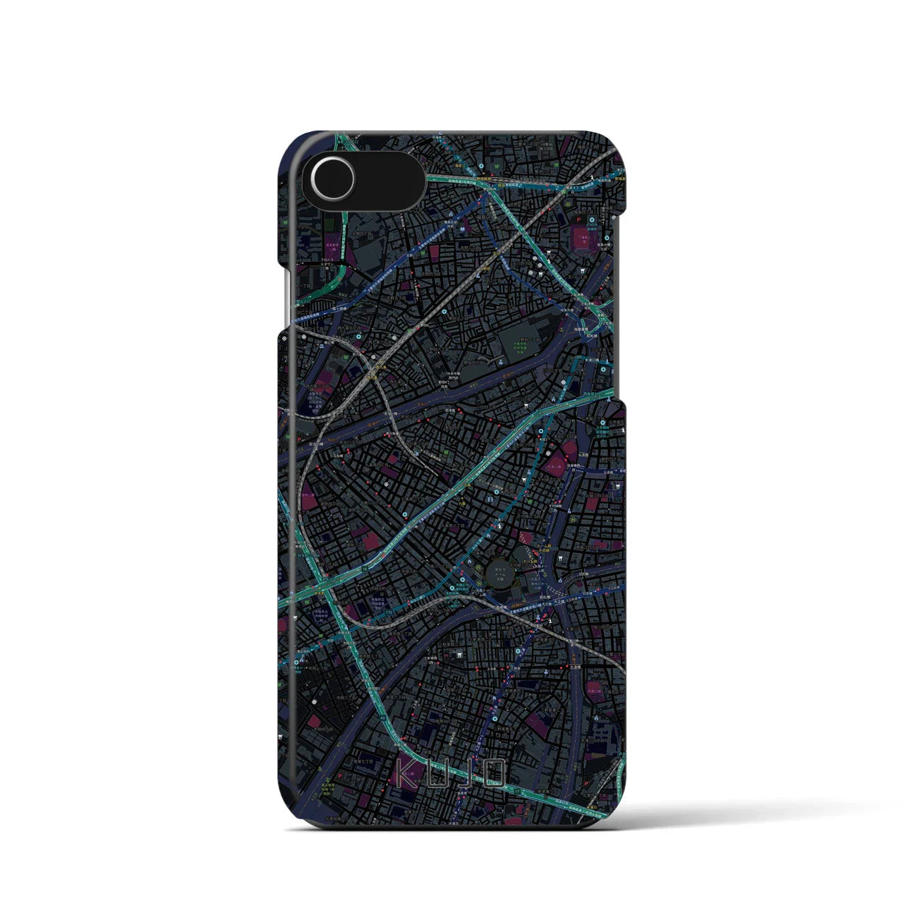 【九条(大阪府)】地図柄iPhoneケース(バックカバータイプ)