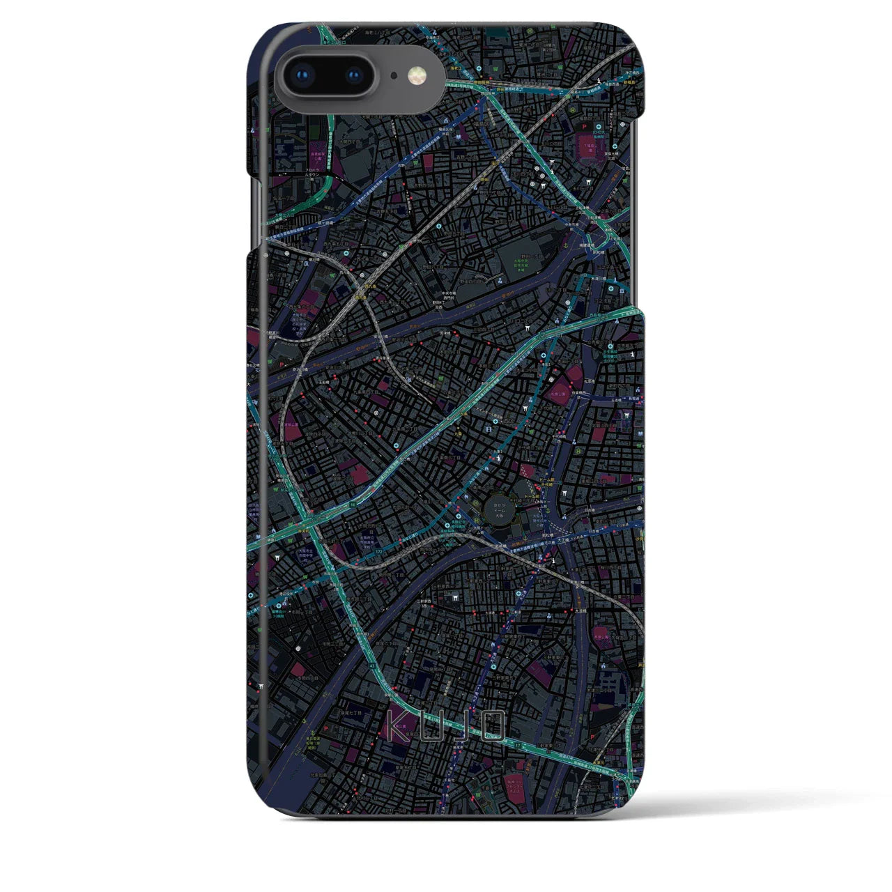 【九条(大阪府)】地図柄iPhoneケース(バックカバータイプ)