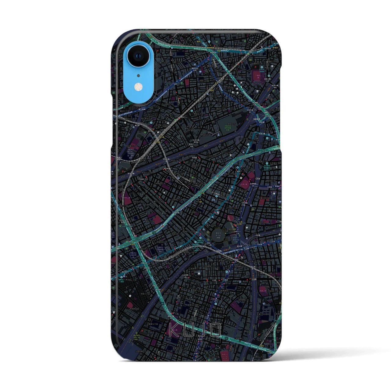【九条(大阪府)】地図柄iPhoneケース(バックカバータイプ)