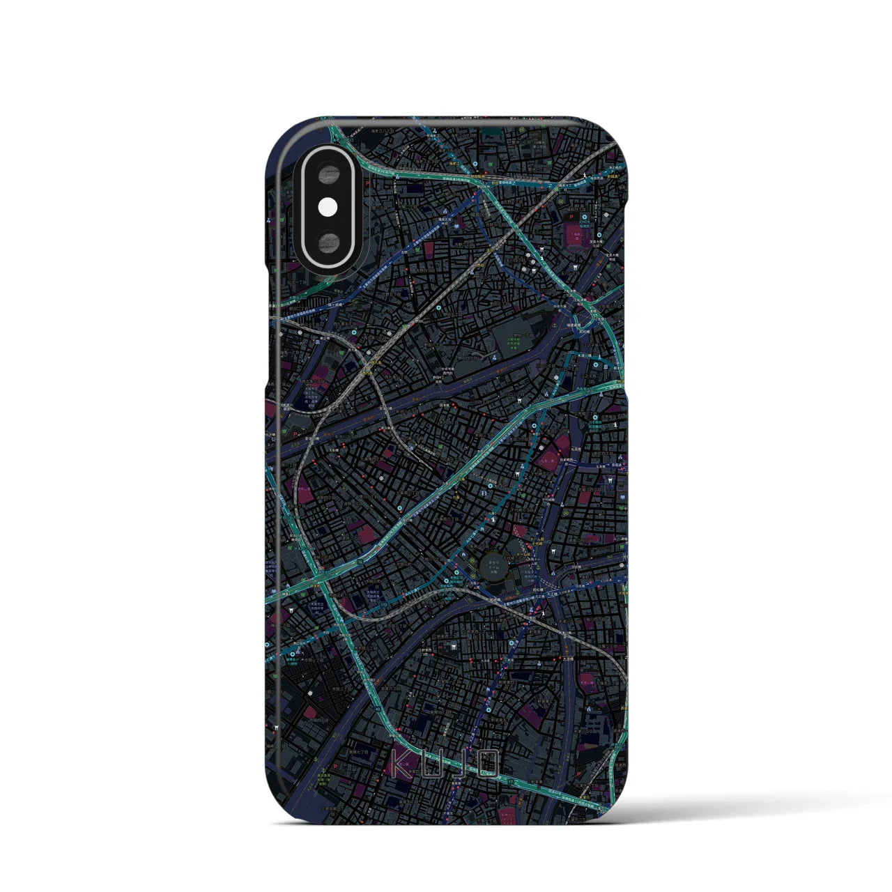 【九条(大阪府)】地図柄iPhoneケース(バックカバータイプ)