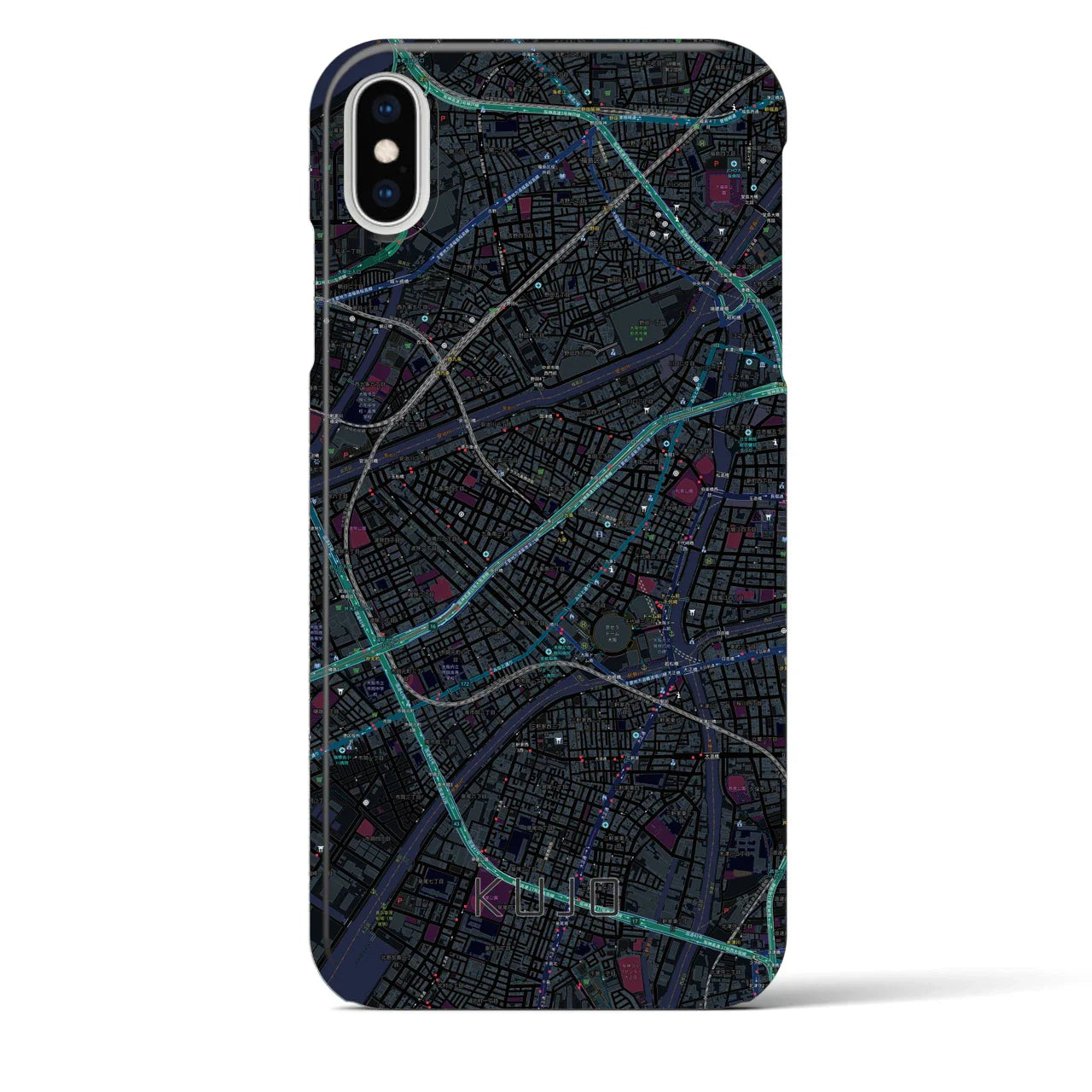 【九条(大阪府)】地図柄iPhoneケース(バックカバータイプ)