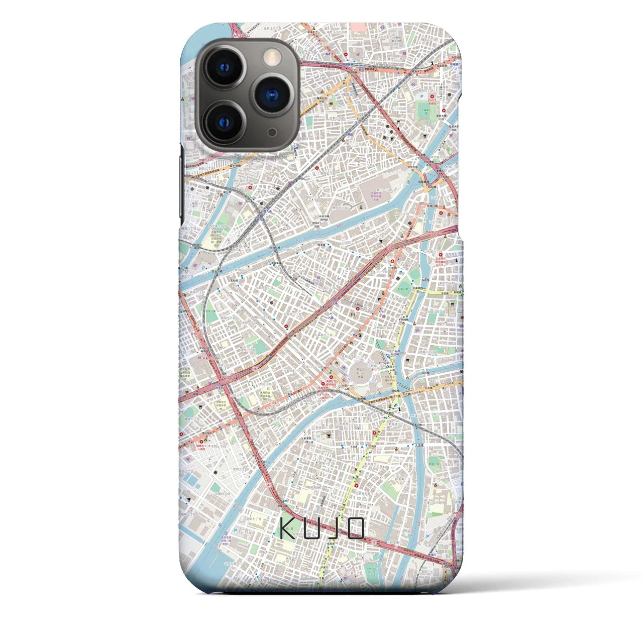 【九条(大阪府)】地図柄iPhoneケース(バックカバータイプ)