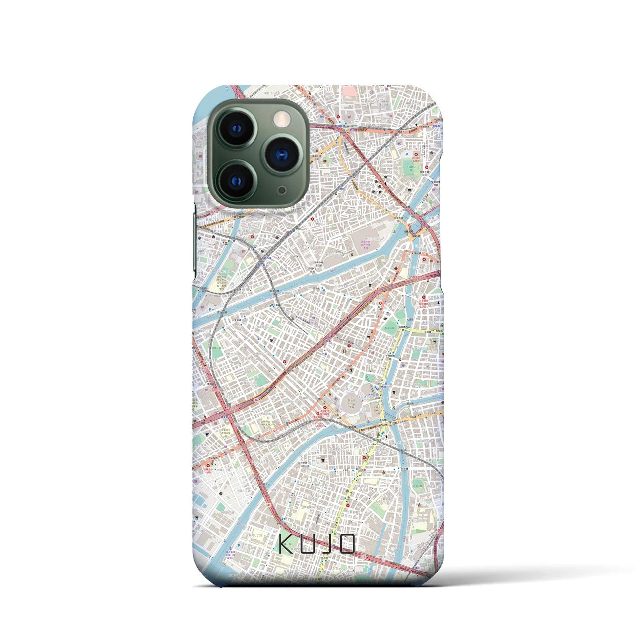 【九条(大阪府)】地図柄iPhoneケース(バックカバータイプ)