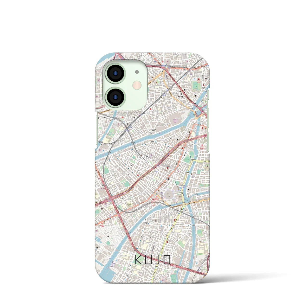 【九条(大阪府)】地図柄iPhoneケース(バックカバータイプ)