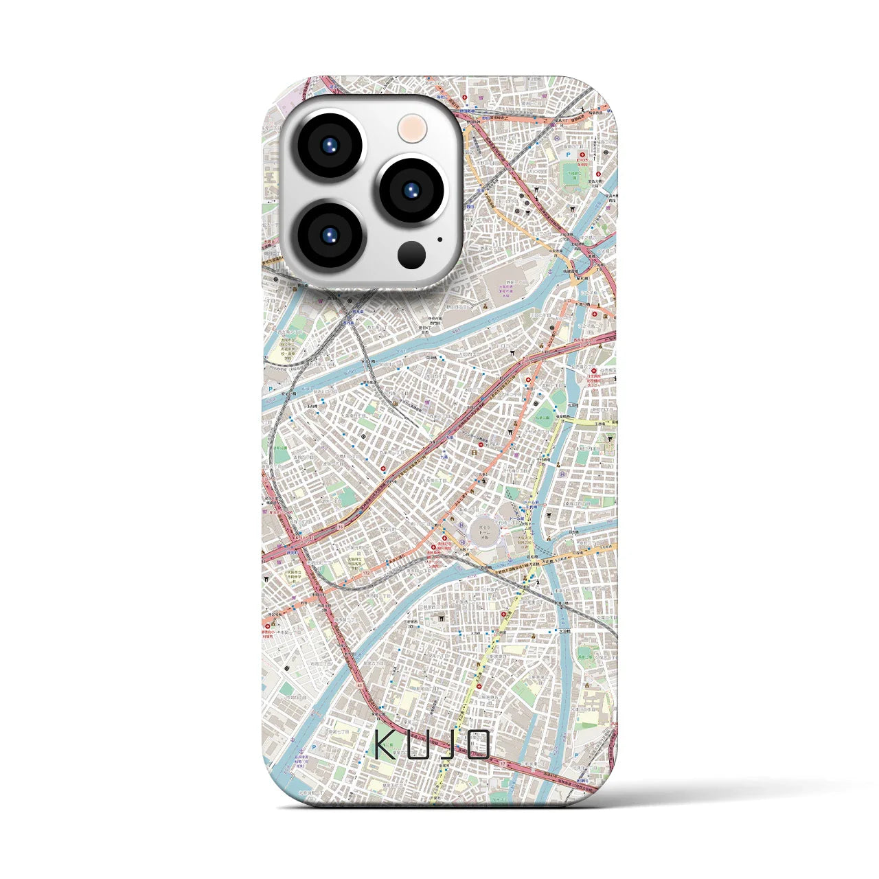 【九条(大阪府)】地図柄iPhoneケース(バックカバータイプ)