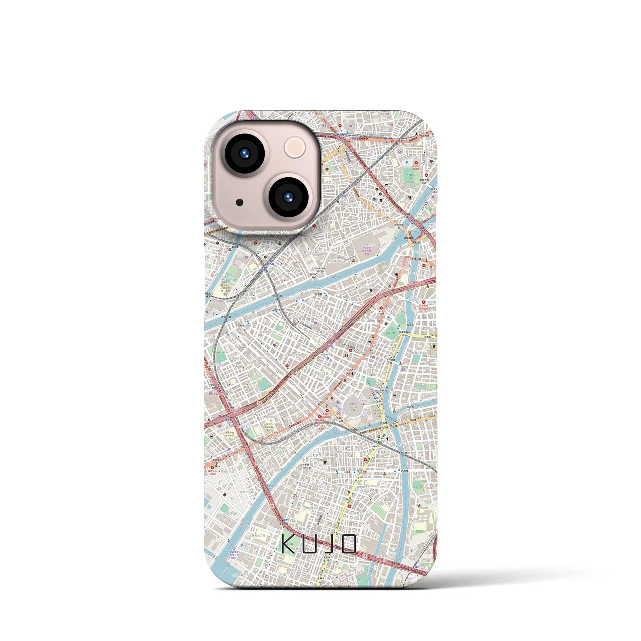 【九条(大阪府)】地図柄iPhoneケース(バックカバータイプ)