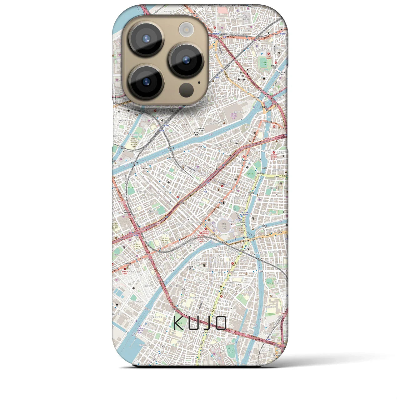 【九条(大阪府)】地図柄iPhoneケース(バックカバータイプ)
