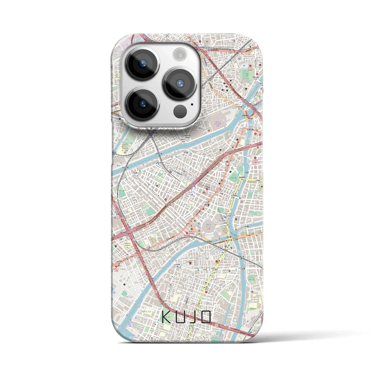 【九条(大阪府)】地図柄iPhoneケース(バックカバータイプ)