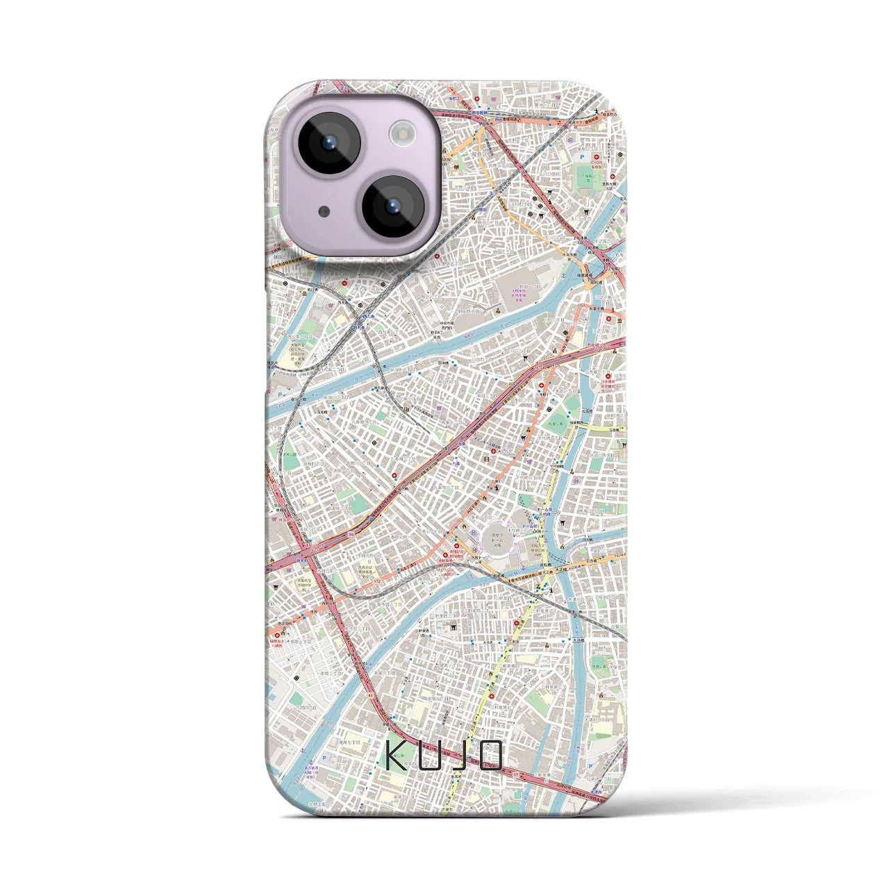 【九条(大阪府)】地図柄iPhoneケース(バックカバータイプ)