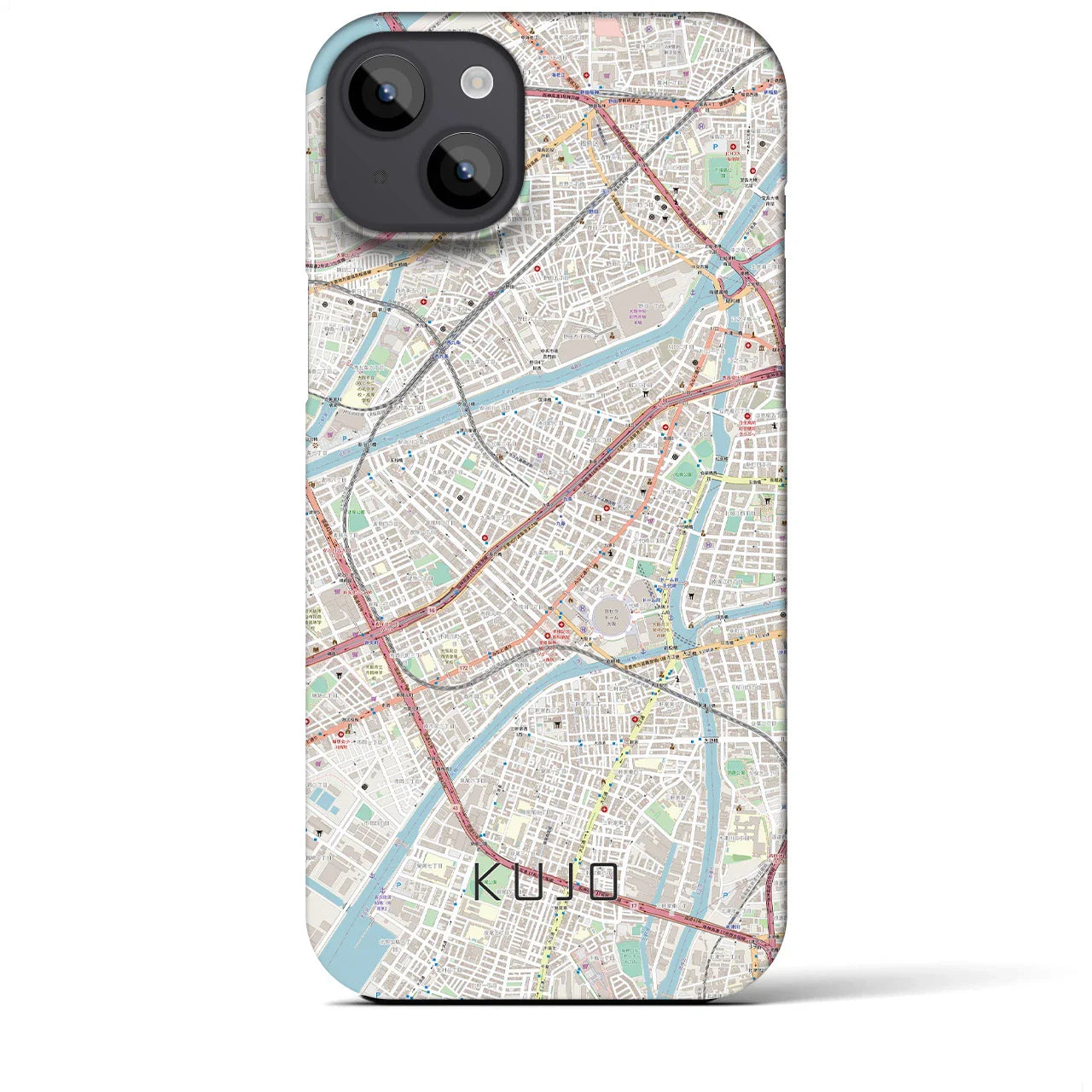 【九条(大阪府)】地図柄iPhoneケース(バックカバータイプ)
