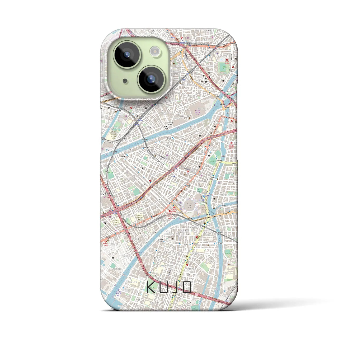 【九条(大阪府)】地図柄iPhoneケース(バックカバータイプ)