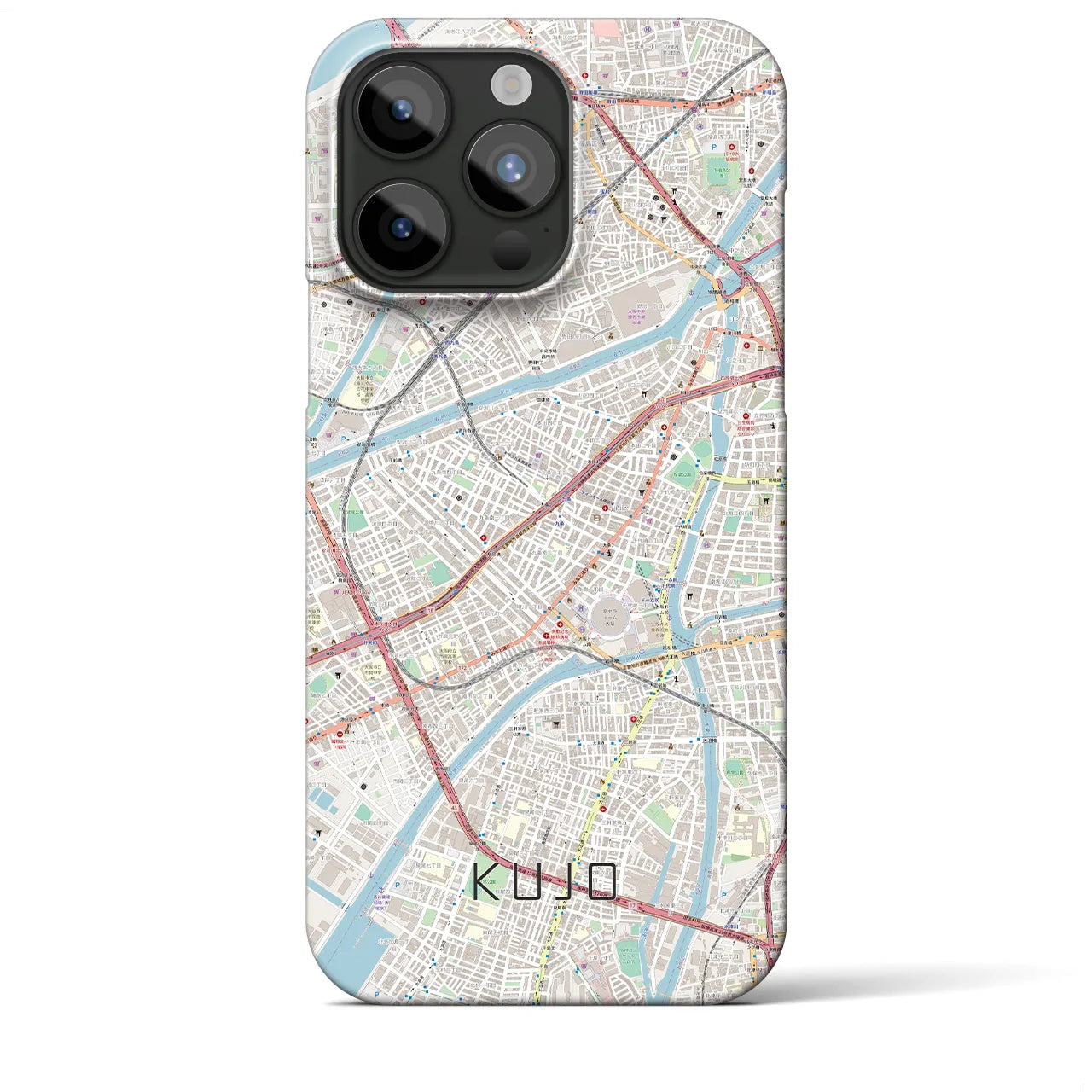 【九条(大阪府)】地図柄iPhoneケース(バックカバータイプ)