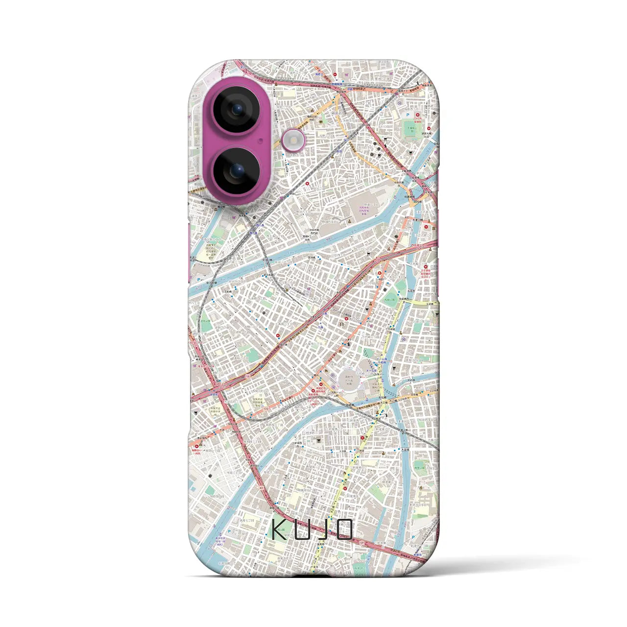 【九条(大阪府)】地図柄iPhoneケース(バックカバータイプ)