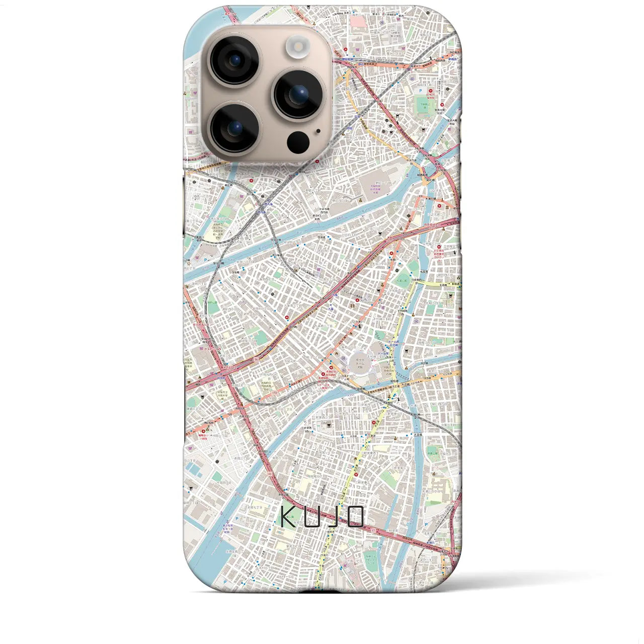【九条(大阪府)】地図柄iPhoneケース(バックカバータイプ)