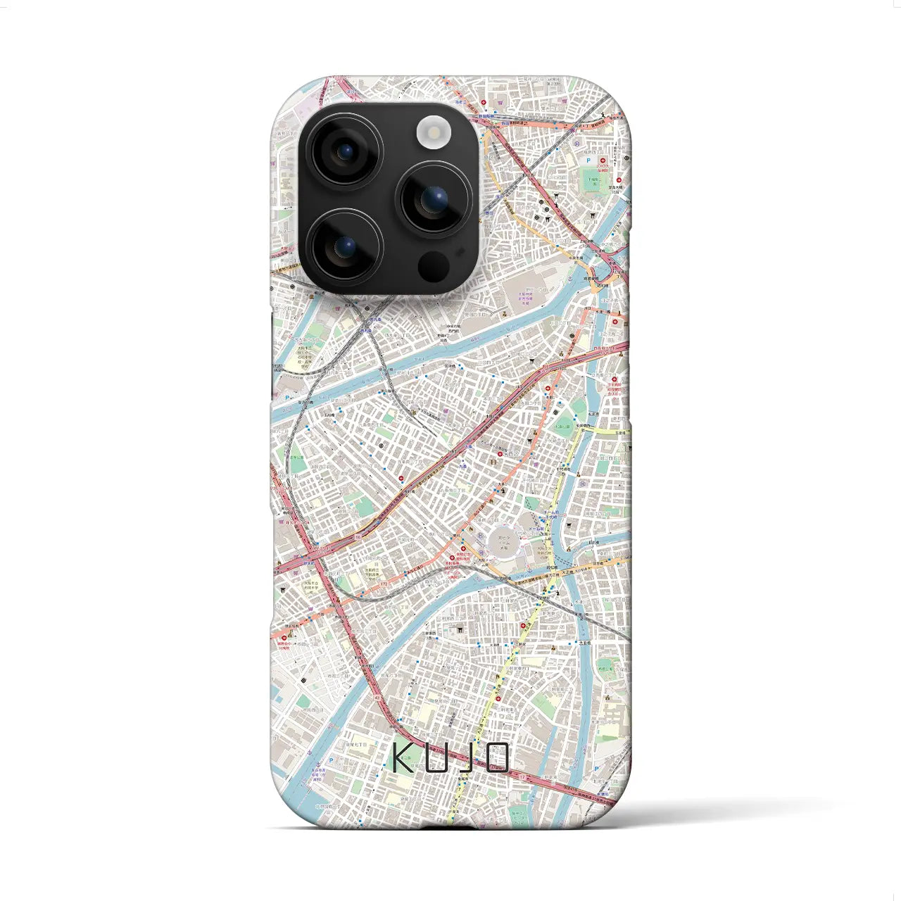 【九条(大阪府)】地図柄iPhoneケース(バックカバータイプ)