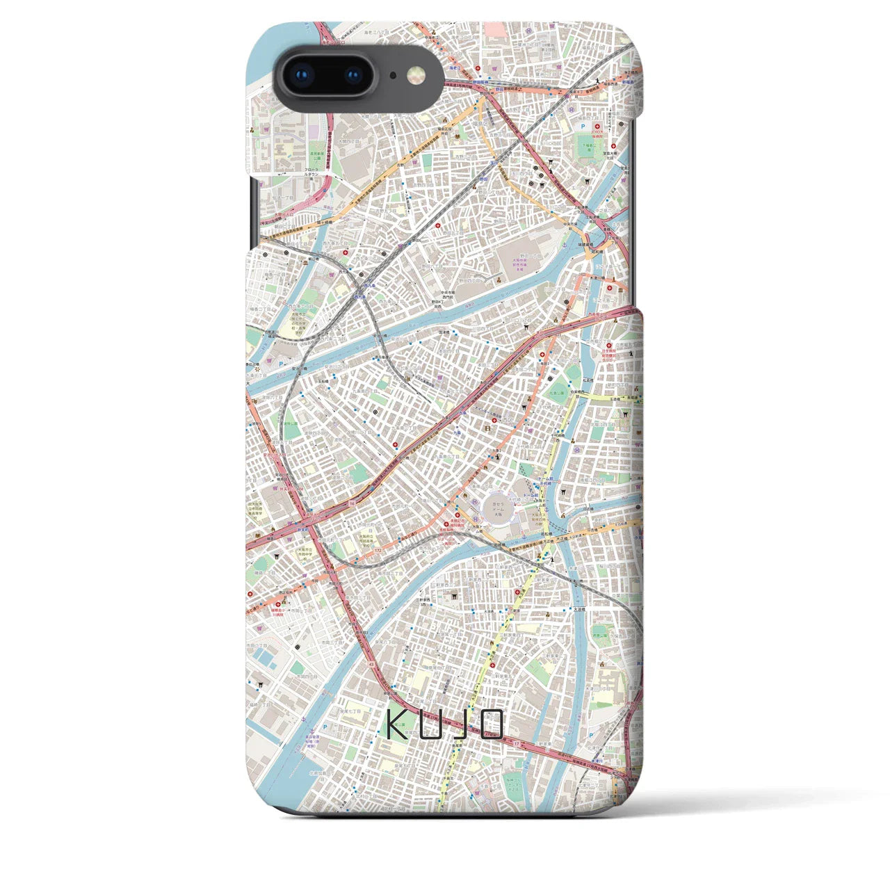 【九条(大阪府)】地図柄iPhoneケース(バックカバータイプ)