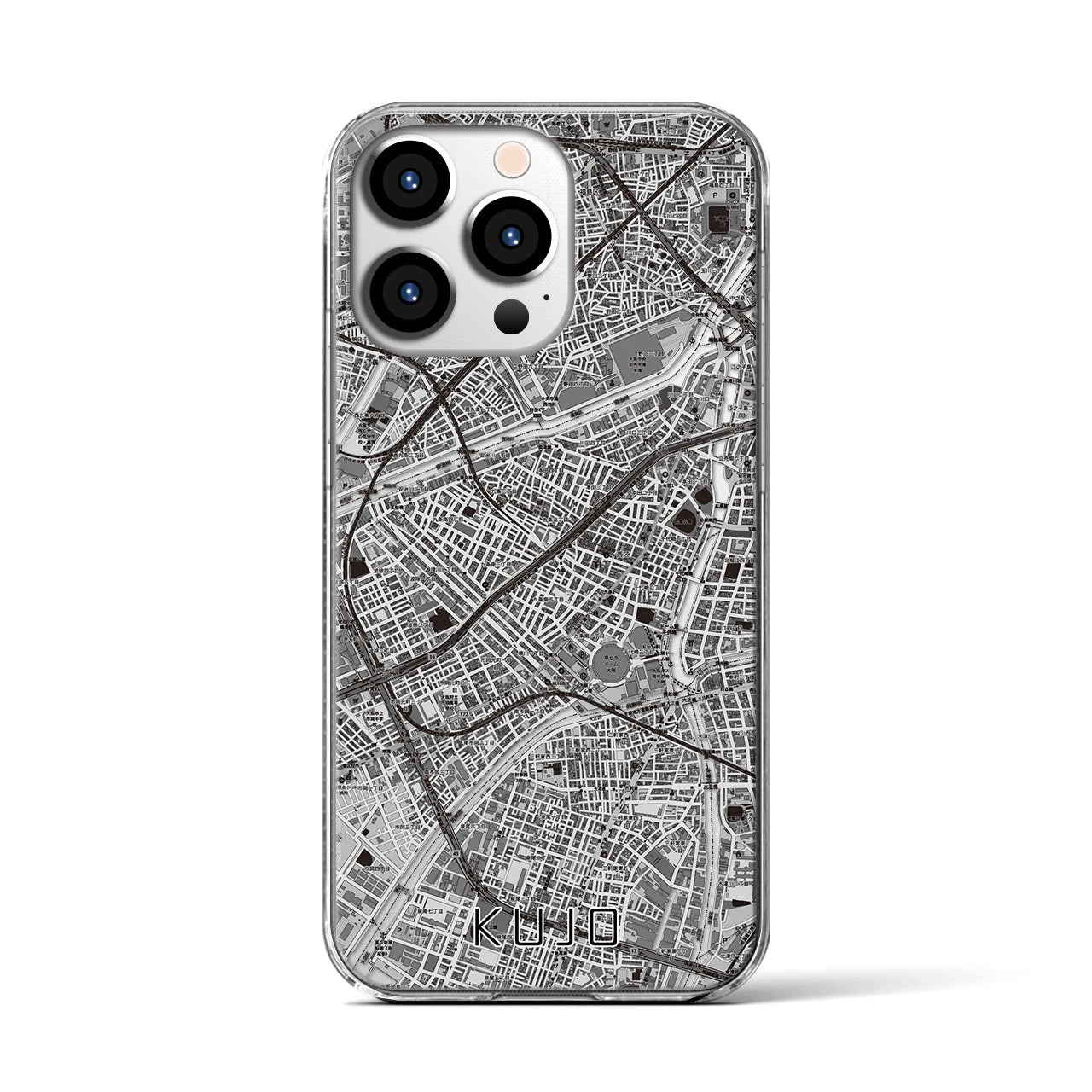 【九条(大阪府)】地図柄iPhoneケース(クリアタイプ)